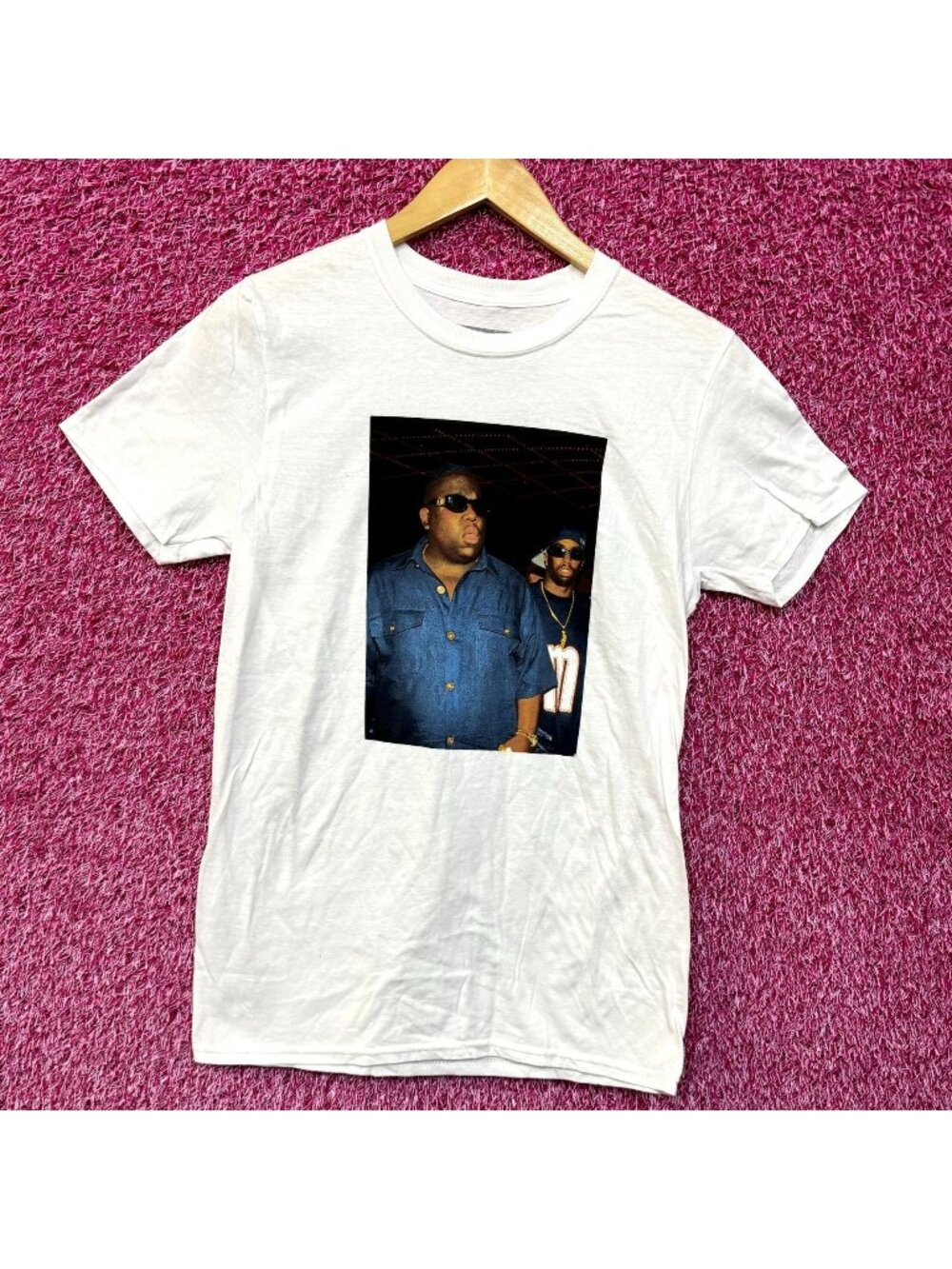 The Notorious BIG Bad Boy Club Poster Hip Hop Tee S